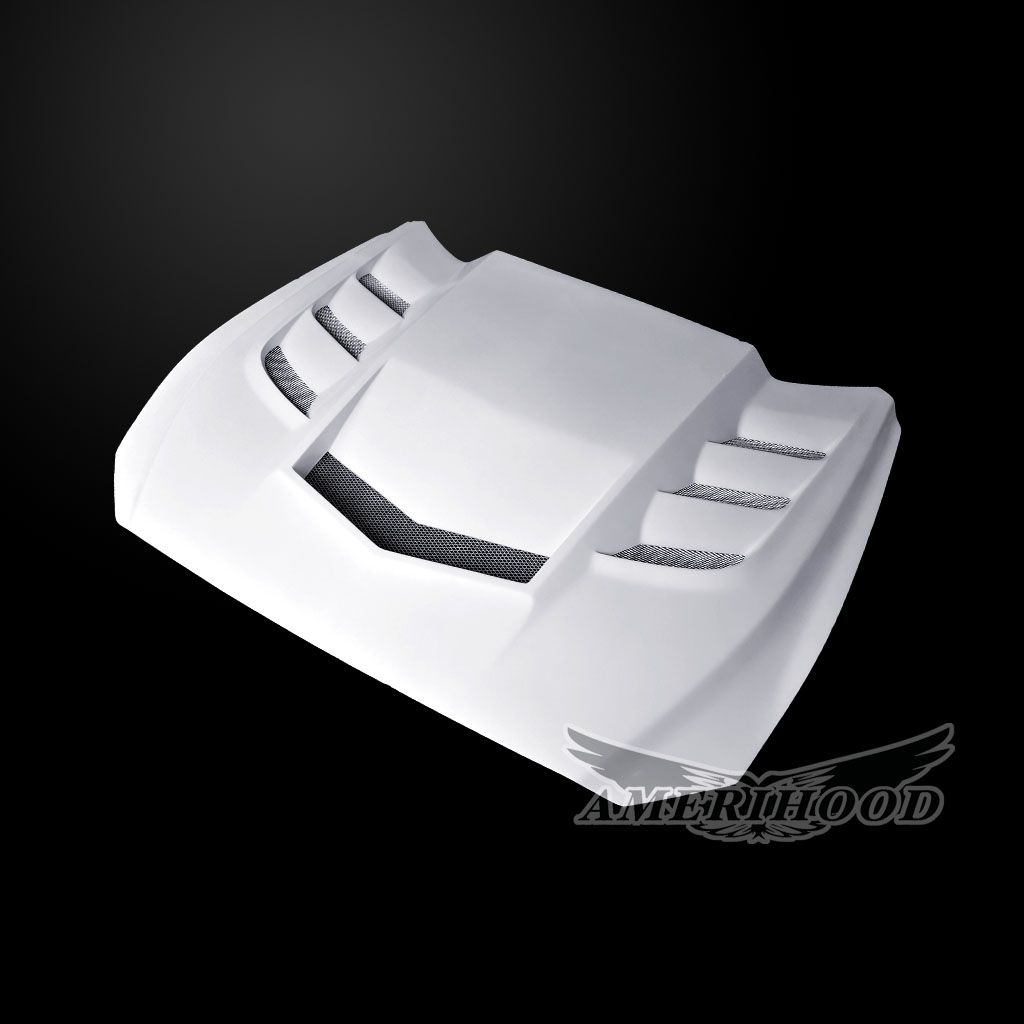 Fiberglass VIP Style Heat Extractor Hood 15-17 Ford Mustang